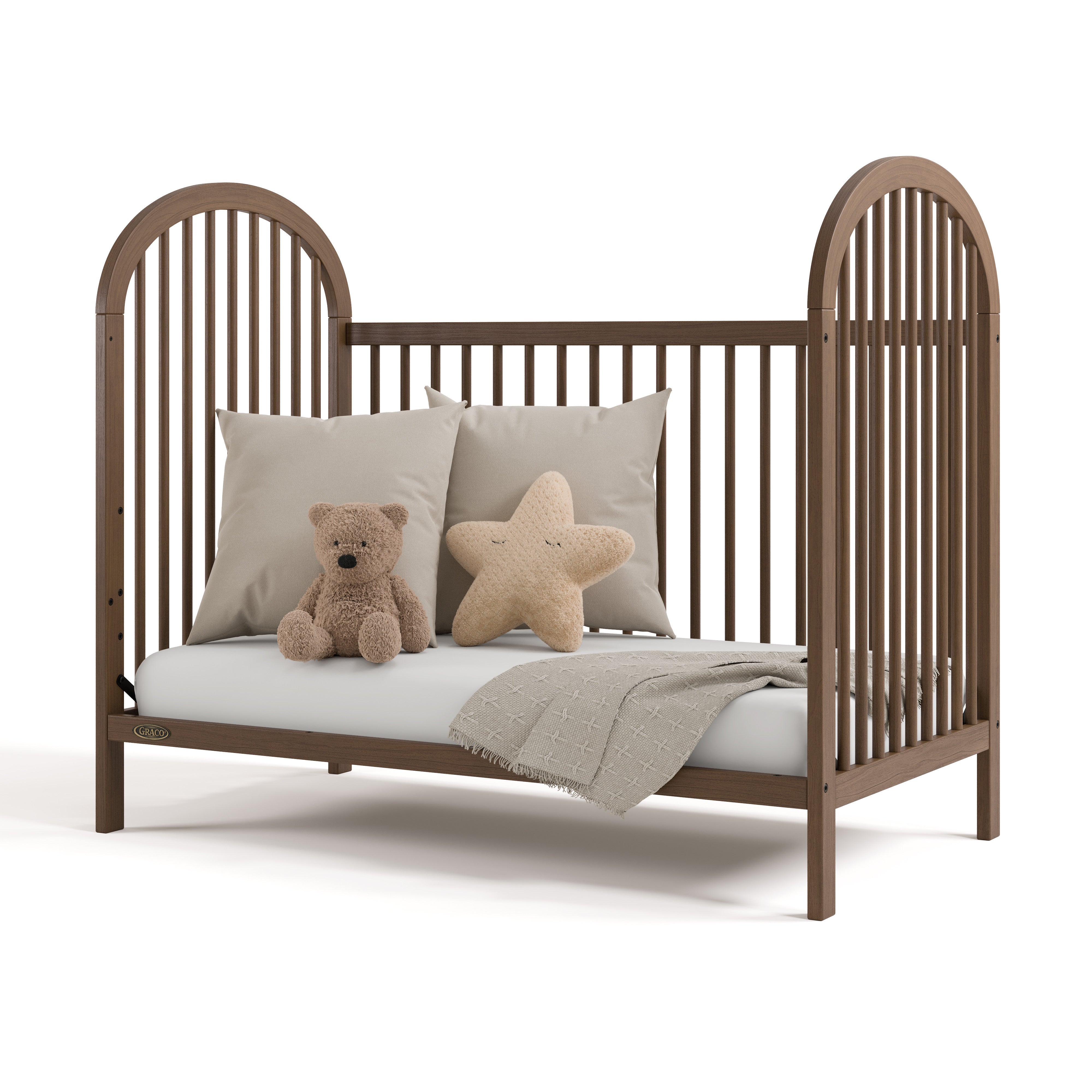 olivia hazelnut crib daybed conversion