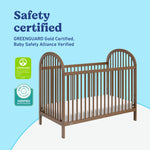 Olivia hazelnut crib certifications callout
