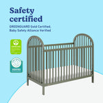 Olivia olive crib certifications callout