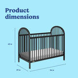Olivia black crib with dimensions