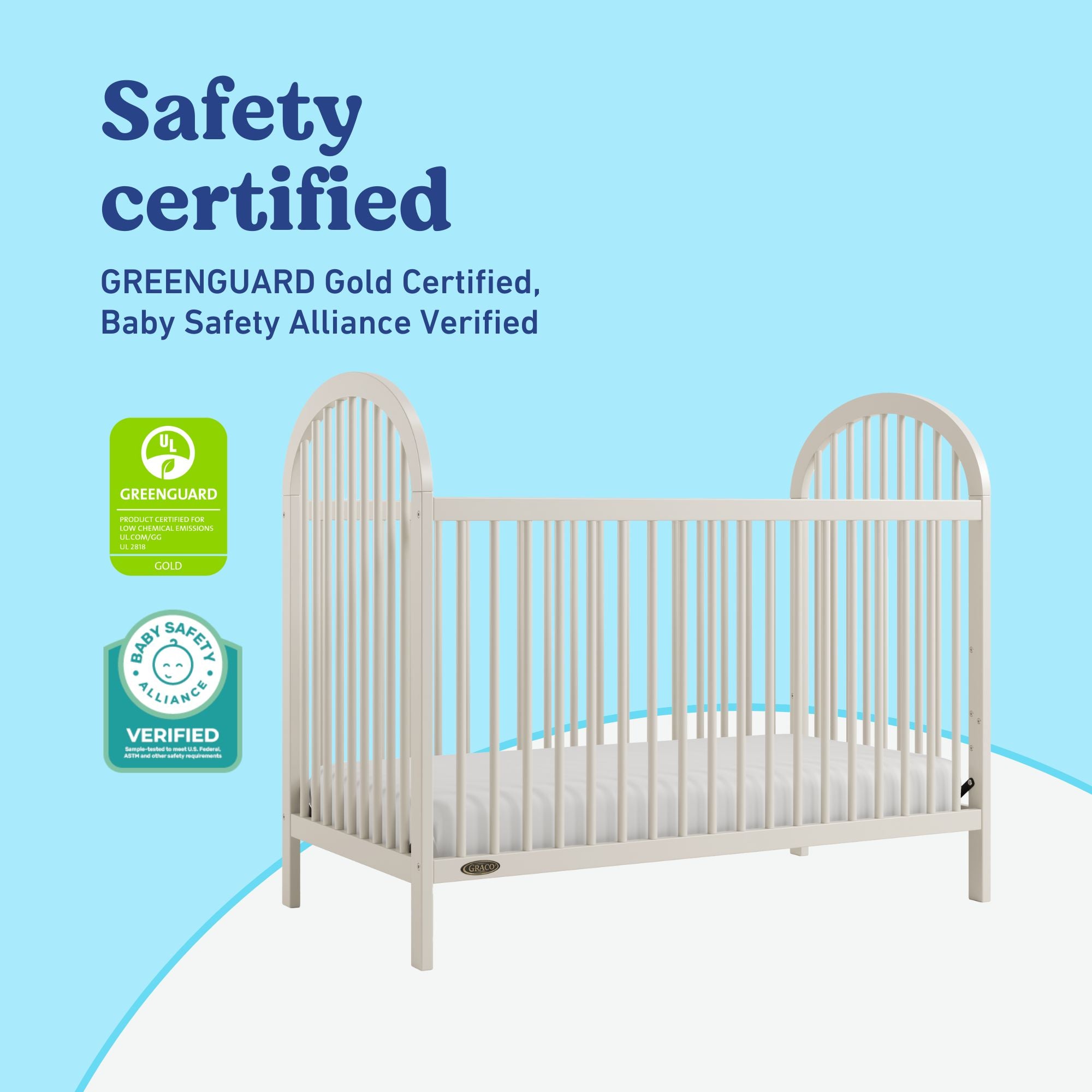 Olivia frosted oat crib certifications callout