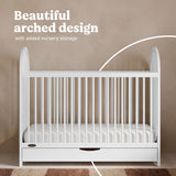 Olivia white crib style callout