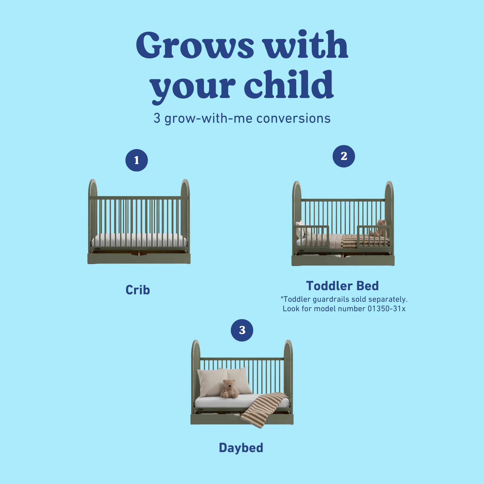 Olivia olive crib conversions callout