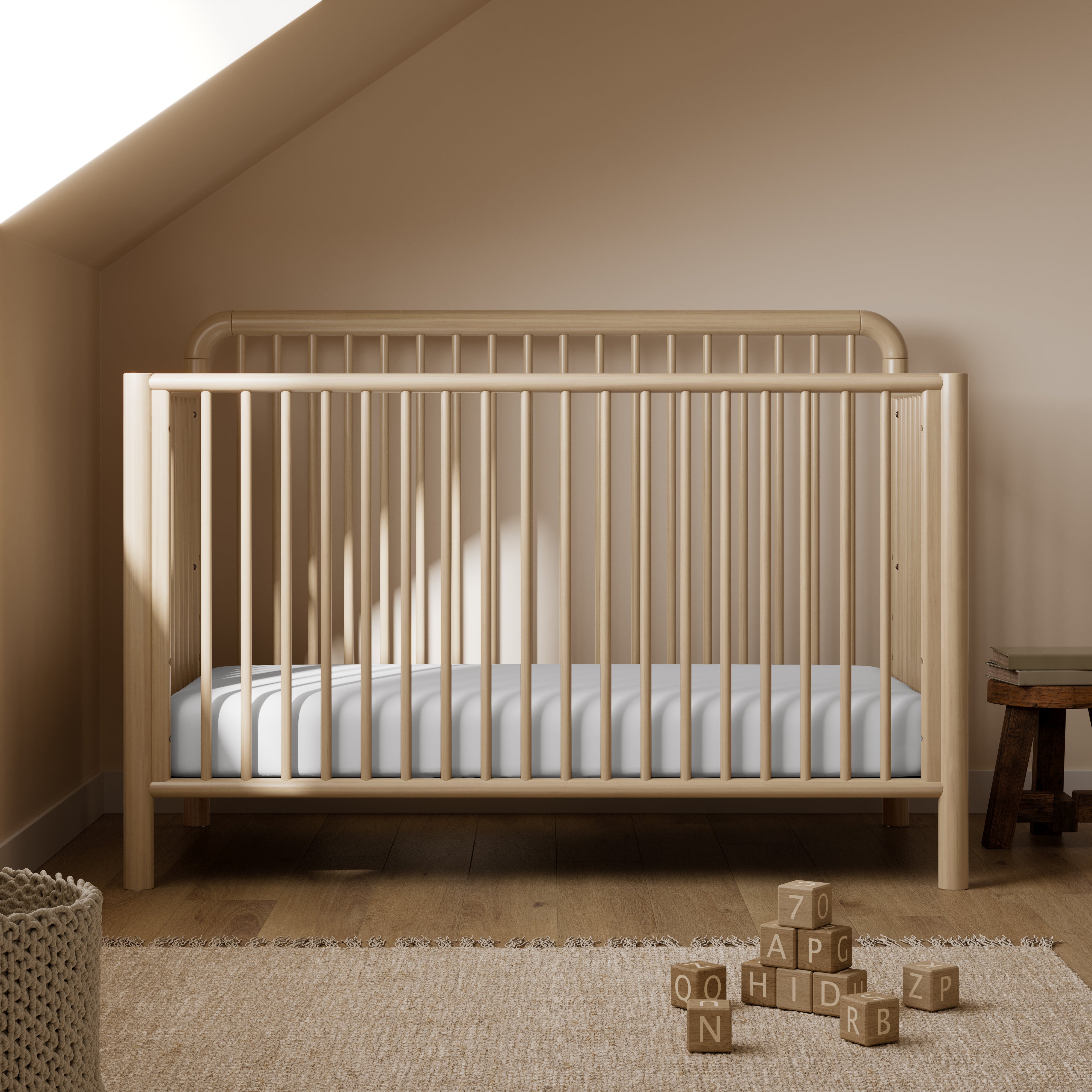 Porto driftwood crib in a nursery