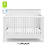 solstice white crib with GGG and PTPA logo on top left