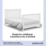 solstice white crib full-size bed conversion callout