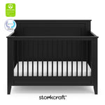 solstice black crib with GGG and PTPA logo on top left
