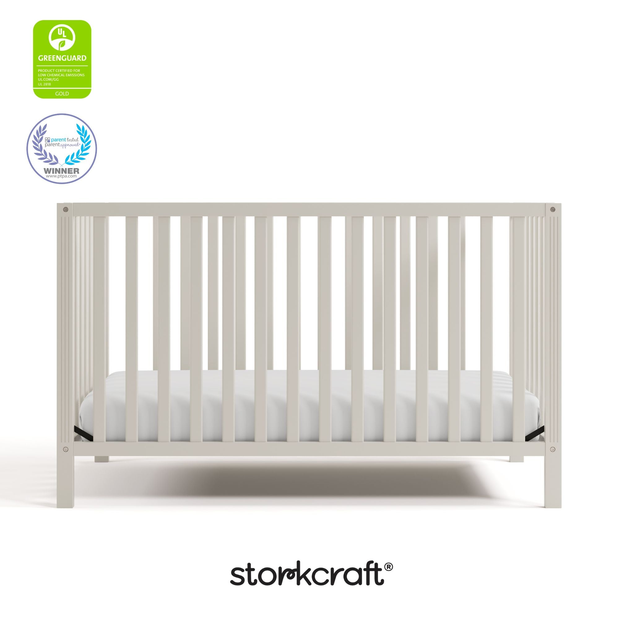 morningside frosted oat crib with GGG and PTPA logo on top left