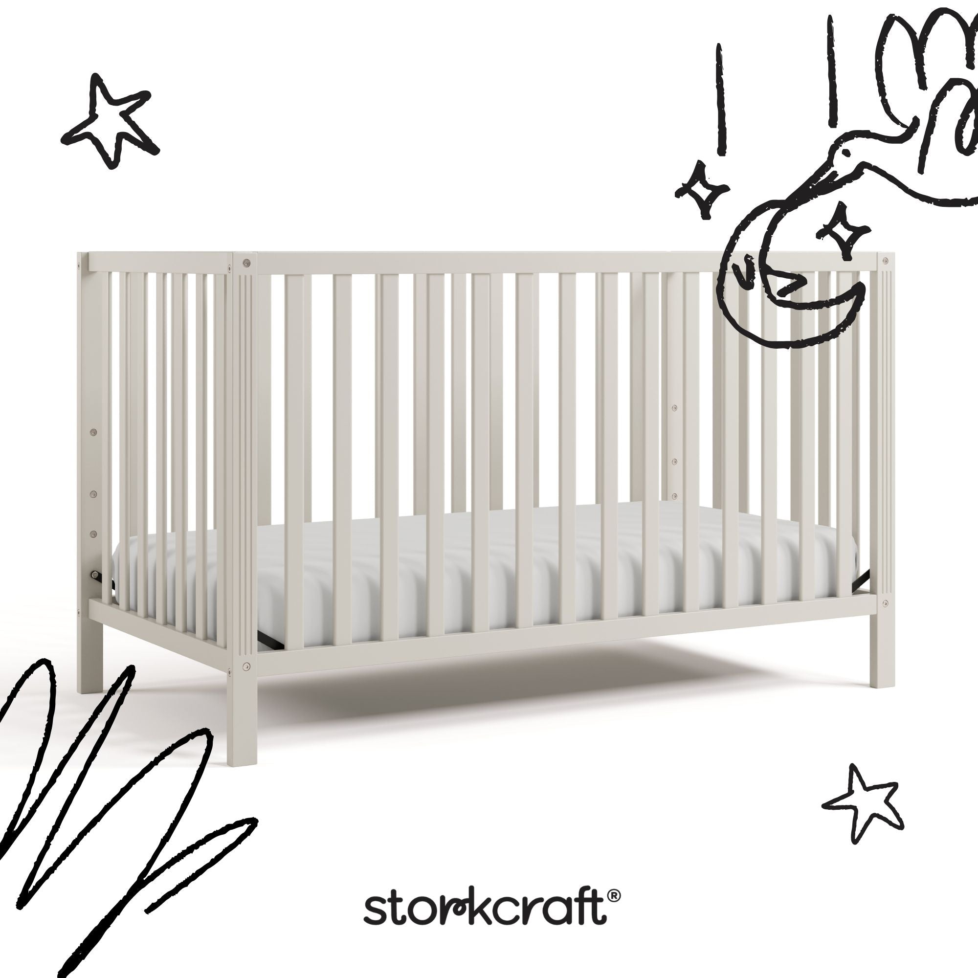 morningside frosted oat crib with black doodles overlaid on image