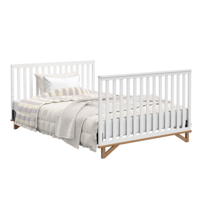 white with vintage driftwood in bed conversion with headboard and footboard