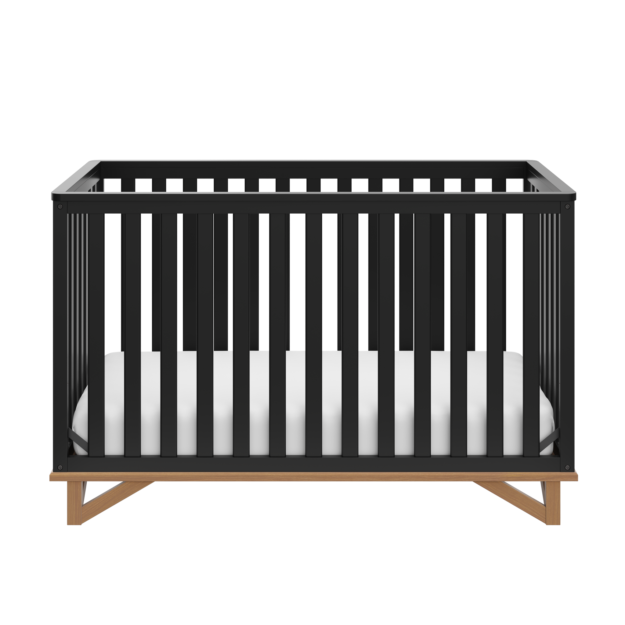 black with vintage driftwood crib