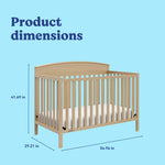Benton driftwood crib dimensions callout