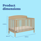 Benton driftwood crib dimensions callout