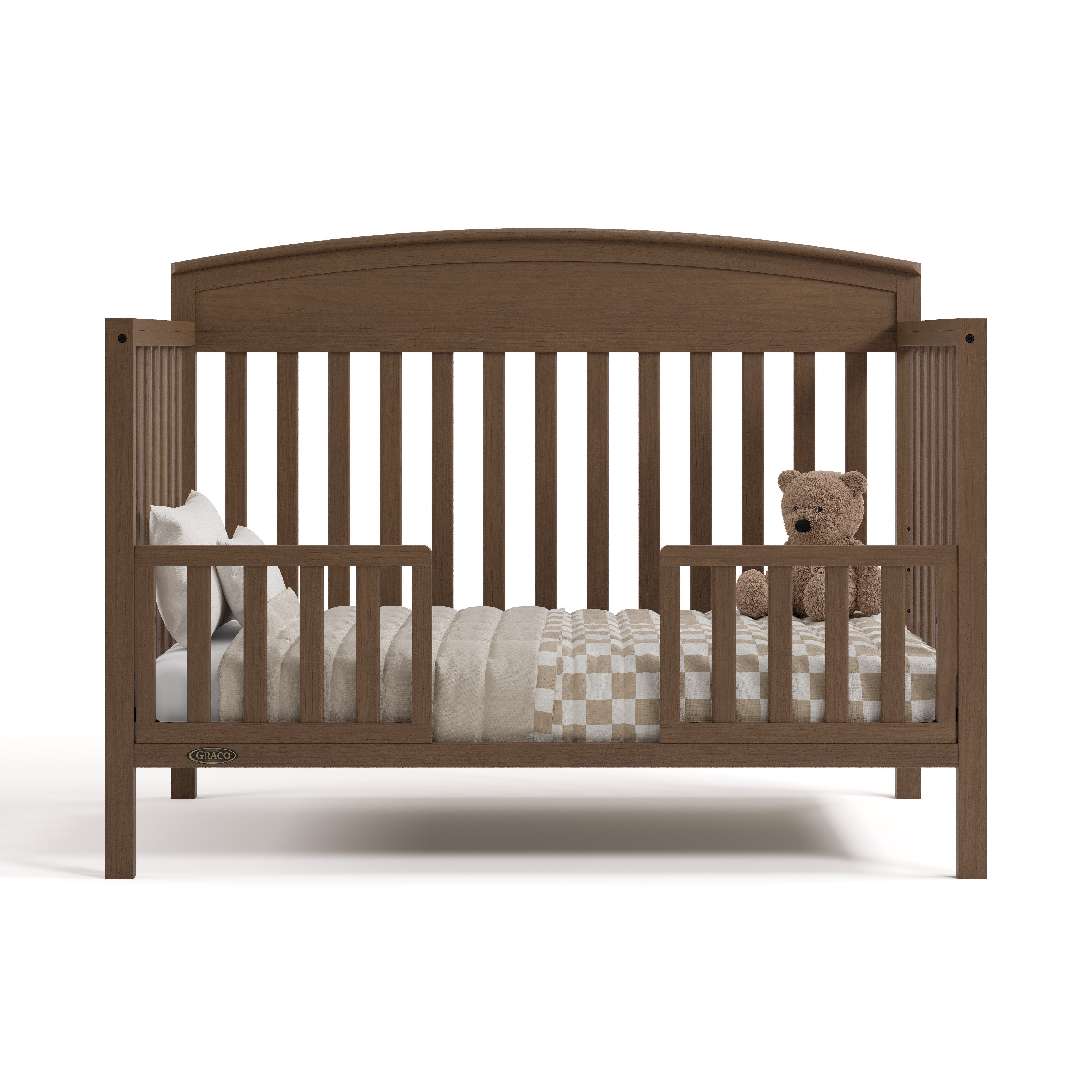 Benton hazelnut crib converted to toddler bed
