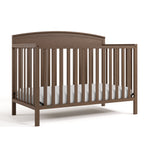 Benton hazelnut crib angle view