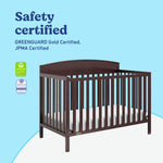 Benton espresso crib certifications callout