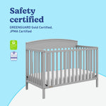 Benton pebble gray crib certifications callout