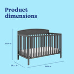 Benton gray crib dimensions callout