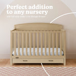 Benton driftwood crib with drawer style callout