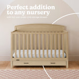 Benton driftwood crib with drawer style callout