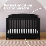 Benton black crib with drawer style callout