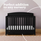 Benton black crib with drawer style callout