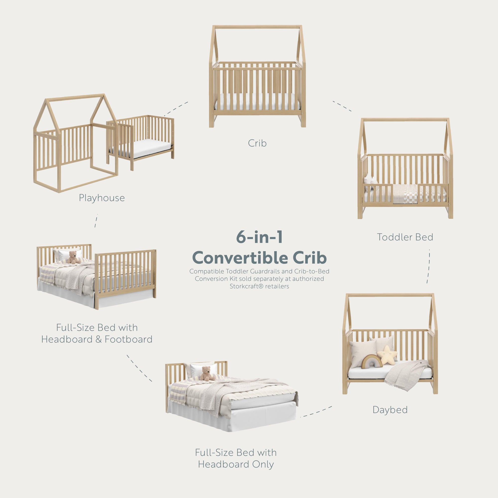 Storkcraft® Orchard 6-in-1 Convertible Canopy Crib