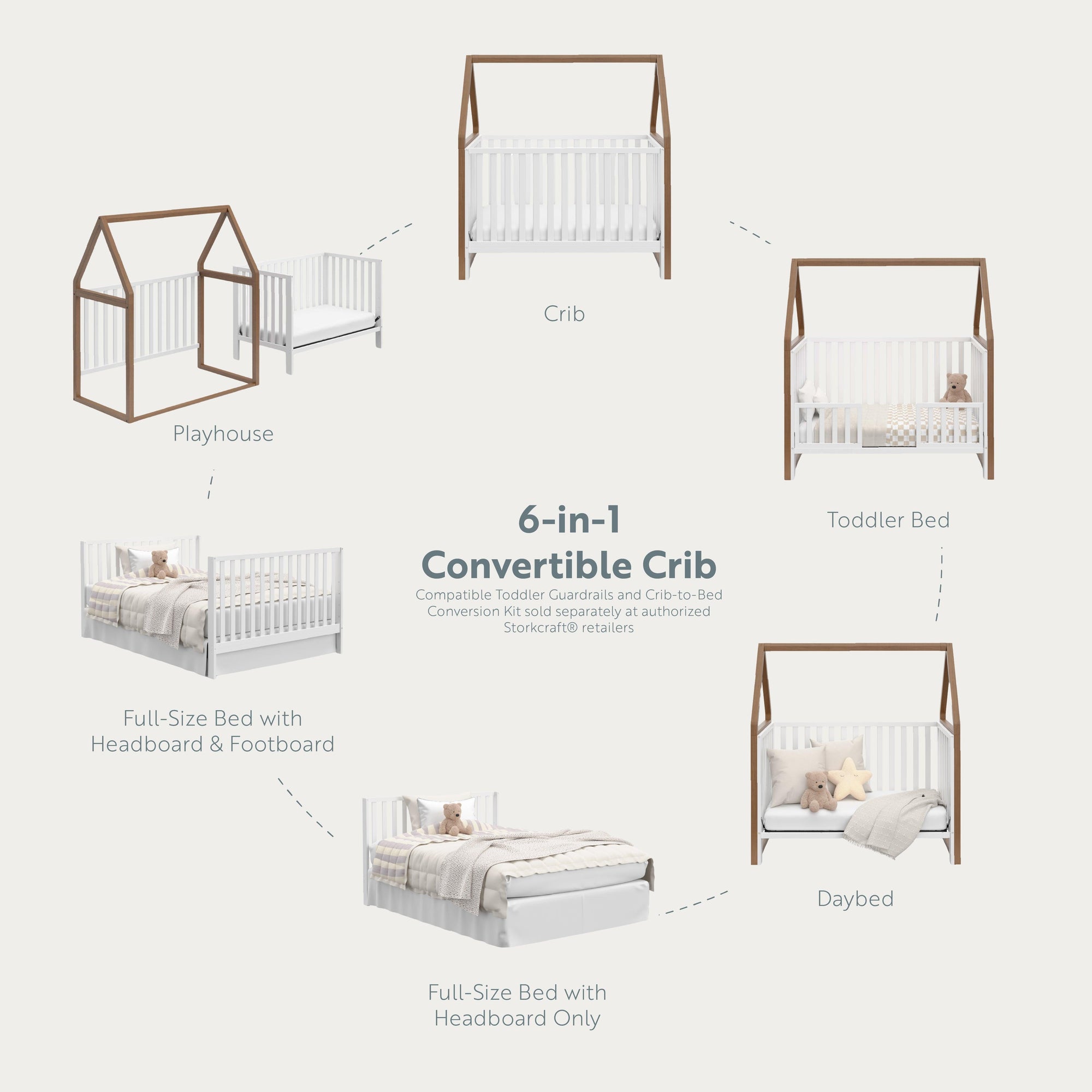 Storkcraft® Orchard 6-in-1 Convertible Canopy Crib