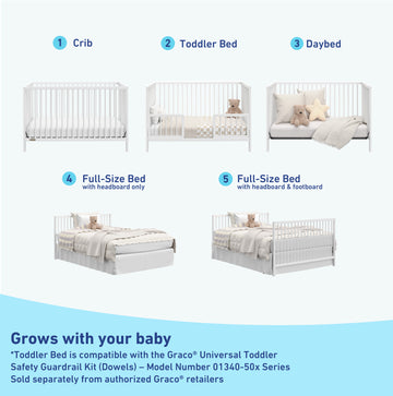 Graco® Teddi® 5-in-1 Convertible Crib