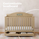 Story driftwood crib with drawer customizable headboard callout