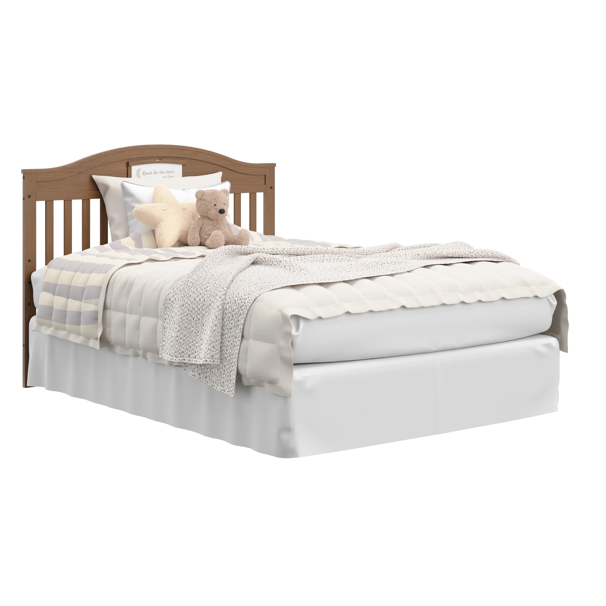 story hazelnut crib with drawer full-size bed conversion