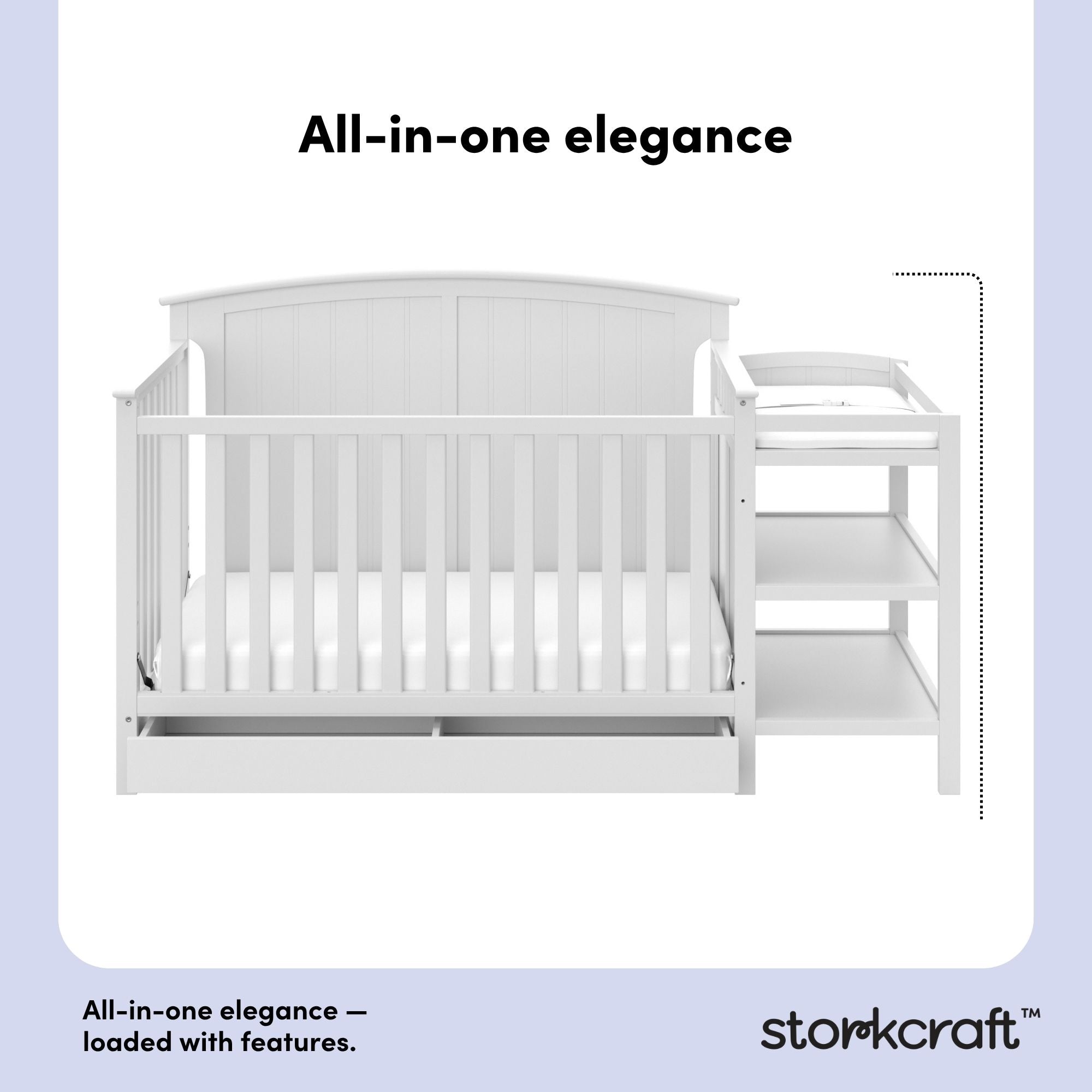 Steveston white crib and changer style callout