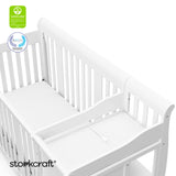 Portofino white crib and changer with GGG and PTPA logo on top left