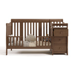 Storkcraft Portofino Convertible Crib and Changer in Hazelnut toddler bed stage