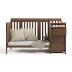 Storkcraft Portofino Convertible Crib and Changer in Hazelnut daybed stage