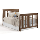Storkcraft Portofino Convertible Crib and Changer in Hazelnut full bed stage