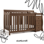 Storkcraft Portofino Convertible Crib and Changer in Hazelnut
