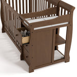 Storkcraft Portofino Convertible Crib and Changer in Hazelnut changing table closeup