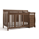 Storkcraft Portofino Convertible Crib and Changer in Hazelnut