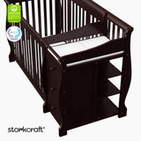 Portofino espresso crib and changer with GGG and PTPA logo on top left