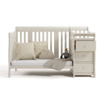 Storkcraft Portofino Convertible Crib and Changer in Frosted Oat daybed stage