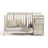 Storkcraft Portofino Convertible Crib and Changer in Frosted Oat daybed stage
