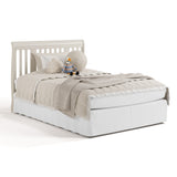 Storkcraft Portofino Convertible Crib and Changer in Frosted Oat full bed stage