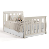 Storkcraft Portofino Convertible Crib and Changer in Frosted Oat full bed stage