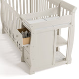 Storkcraft Portofino Convertible Crib and Changer in Frosted Oat changing table close up