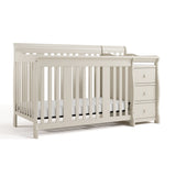 Storkcraft Portofino Convertible Crib and Changer in Frosted Oat angled image