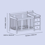 Storkcraft Portofino Convertible Crib and Changer dimensions