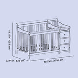 Storkcraft Portofino Convertible Crib and Changer dimensions