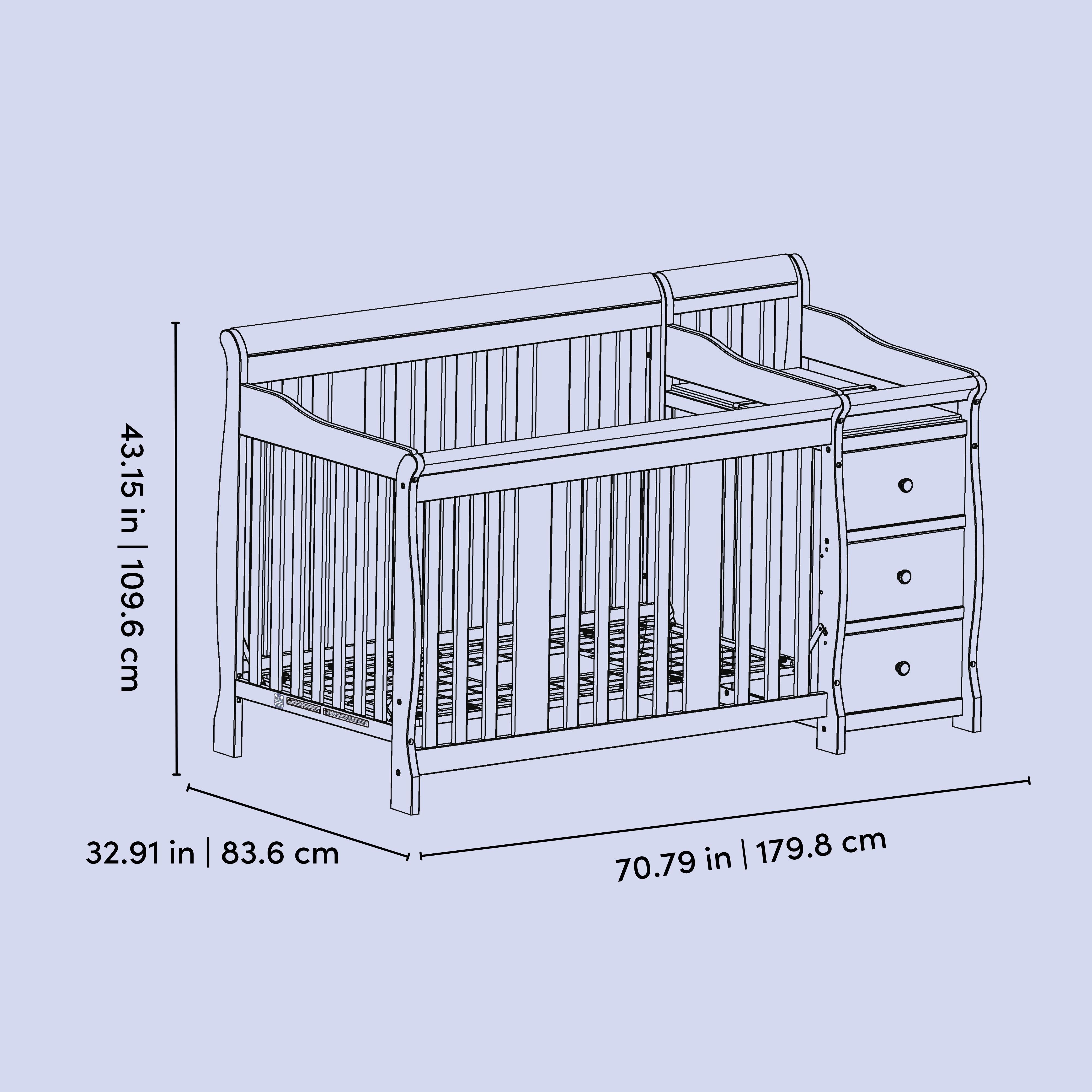 Storkcraft Portofino Convertible Crib and Changer dimensions