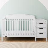 Benton white crib and changer in a nursery